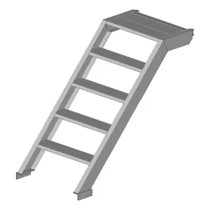 Alu-Treppe 122 SL B64, 2 kN, SL-Auflage