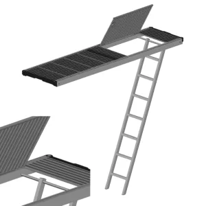 Alu-Durchstieg 250, SL B64 Alu-Belag mit Leiter