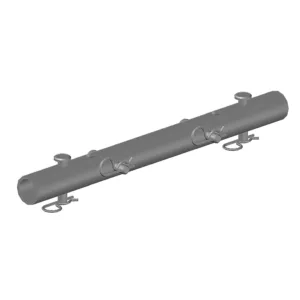 Rohrverbinder, gerade, für Gitterträger, mit jeweils 4 Bolzen + Federsteckern