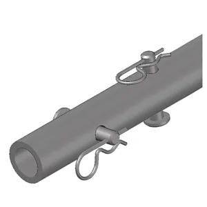 Rohrverbinder, gebogen, für Gitterträger, für Untergurt