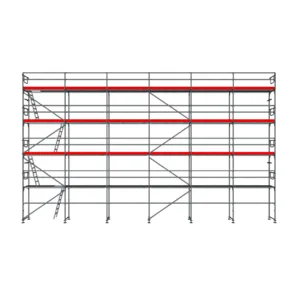 Plettac SL 70/100 Fassadengerüst Set mit Stahlboden, Leiter 156 m²