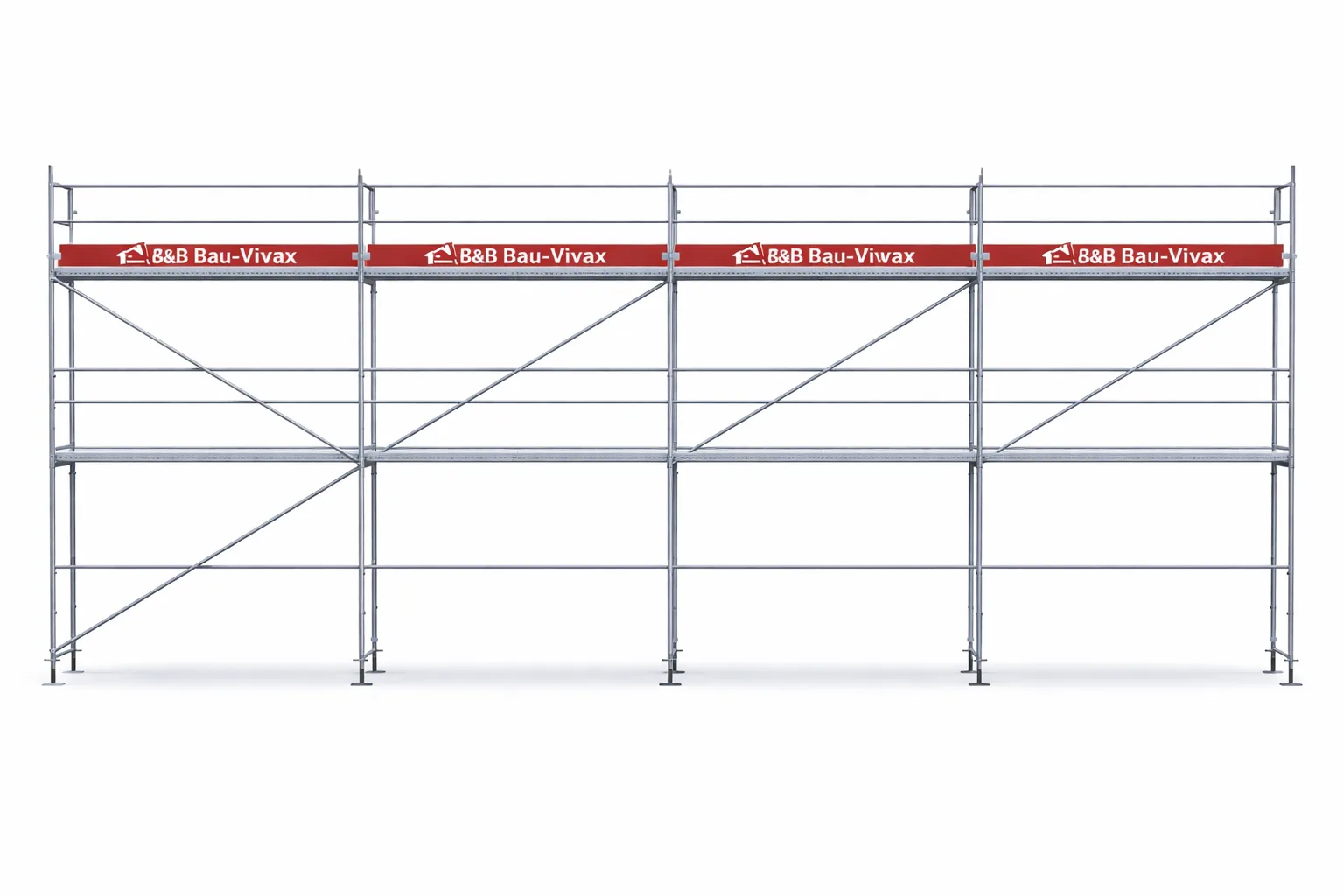 Plettac Stahlgerüst mit Stahlboden 66,56 m2