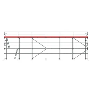 Plettac SL 70/100 Fassadengerüst Set mit Stahlboden, Leiter 96 m²