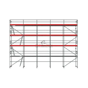 Plettac SL 70/100 Fassadengerüst Set mit Stahlboden, Leiter 130 m²