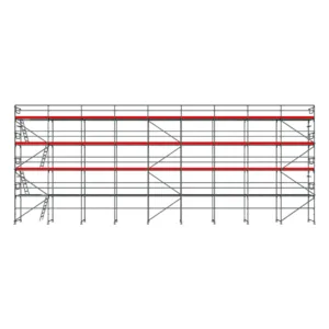 Plettac SL 70/100 Fassadengerüst Set mit Stahlboden, Leiter 234 m²