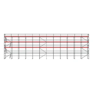 Plettac SL 70/100 Fassadengerüst Set mit Stahlboden, Leiter 312 m²