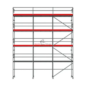 Plettac SL 70/100 Fassadengerüst Set mit Stahlboden 78 m²
